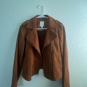 LC Lauren Conrad Brown Moto Jacket